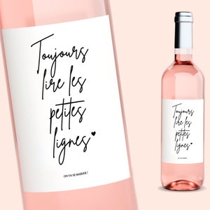 Étiquette vin on va se marier annonce mariage personnalisée annonce fiançailles jeune marié mari et femme