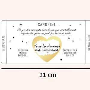 Carte à gratter demande parrain marraine personnalisable veux tu ...