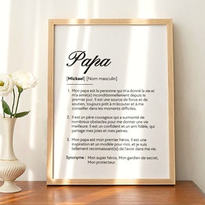 Customizable dad definition poster Father's Day dad gift personalized text poster super dad