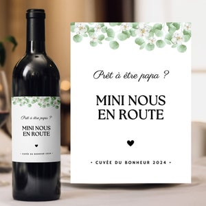 Wine label pregnancy announcement dad you are going to become a dad personalized mini we on the way ready to be dad future dad