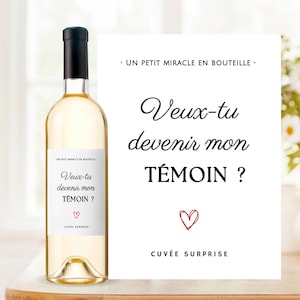 Étiquette vin demande témoin mariage veux devenir mon témoin ma témoin annonce mariage personnalisée M02