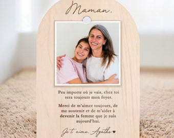 Cadre photo fête des mères poème, cadeau personnalisé fête des mères, fête des mamans cadeau chaleureux pour bébé et maman