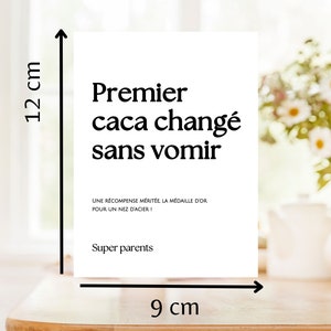 Étiquette vin kit de survie cadeau parent nouveau bébé premier enfant nouveau papa premier caca changé sans vomir première gastro nettoyée image 5