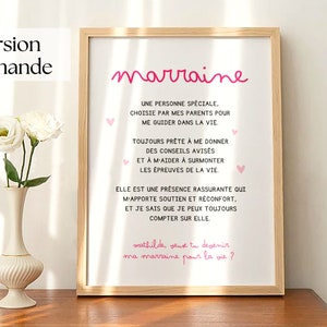 Poster definition godmother godfather customizable request godmother godfather baptism gift poster personalized text super godmother
