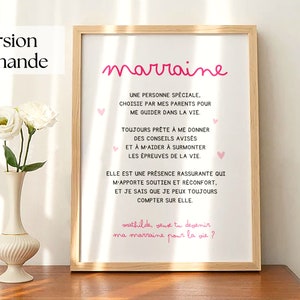 Poster definition godmother godfather customizable request godmother godfather gift baptism poster personalized text super godmother