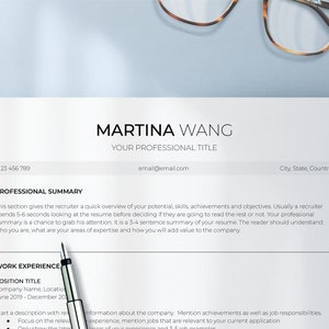 ATS Friendly Resume Template for Microsoft Word and Google Docs | Cover Letter Template | Resume Template Instant Download | CV Template