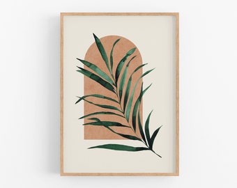 Botanical print - Watercolor branch - Printable wall art - Gallery wall art - Home decor - tropical bohemian