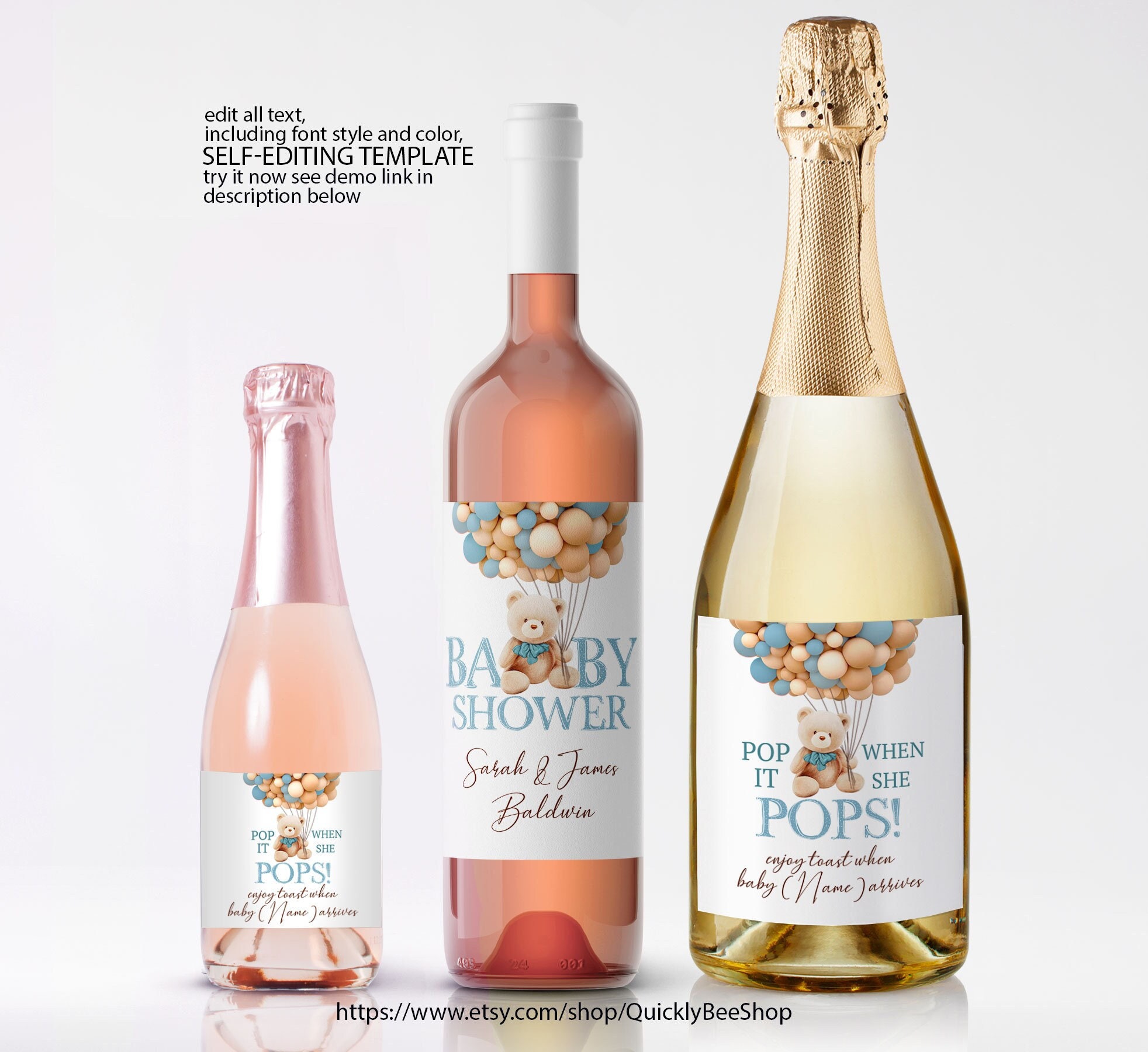 Mini Bottle Labels - Etsy