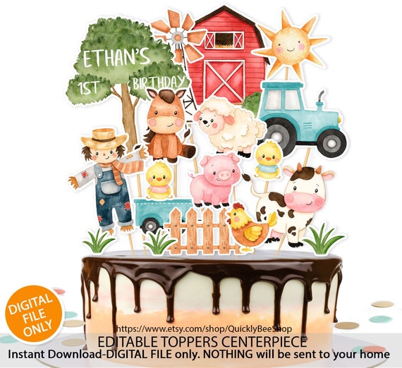 Acryl Een Cake Topper 1St Verjaardagsfeestje Cupca