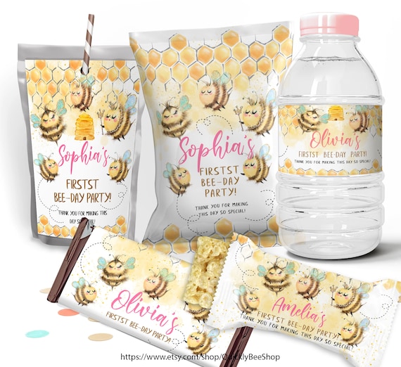 JeVenis 2-teiliges Bienen Fotobanner Set Für Den 1. Geburtstag - Mit 12 Monatskarten & Clips, Goldfarben Aus Filz