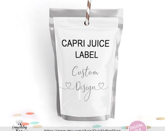 Bearbeitbares benutzerdefinierte Capri Sun Label, benutzerdefiniertes Saftbeuteletikett, bedruckbares Geburtstagsparty-Saftetikett, Babyparty, sofortdownload