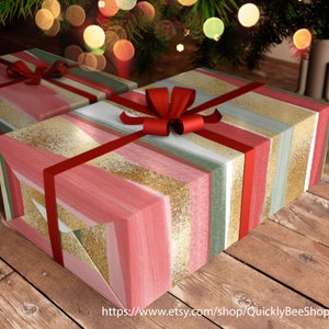 Christmas Gift Wrap, fine wrapping paper, all occasion, Holiday Gift Wrap, Maximalist Gift Wrap, Colorful Gift Wrap, Jovial Stripe