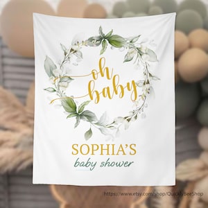 Greenery Baby Shower Backdrop, Garden Bridal Shower Decorations, Green Bridal Shower Table Decor, Engagement Backdrop, Birthday Backdrop 2