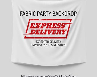 Beschleunigte Lieferung NUR USA 2-3 Werktage, Fabric party Hintergrund