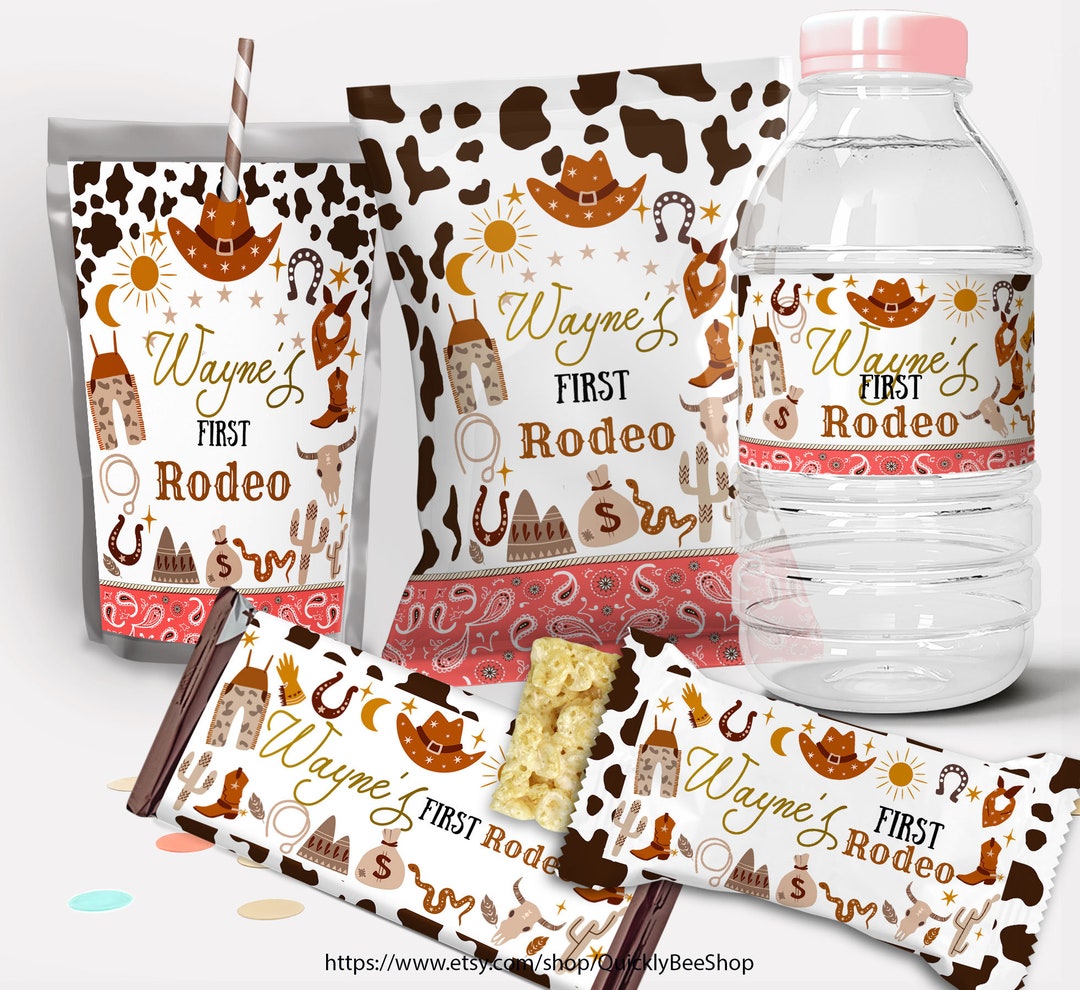 My First Rodeo Chip Bag Rodeo First Birthday Party Decor, Chip Bag Wrapper, Treat Wrapper ...