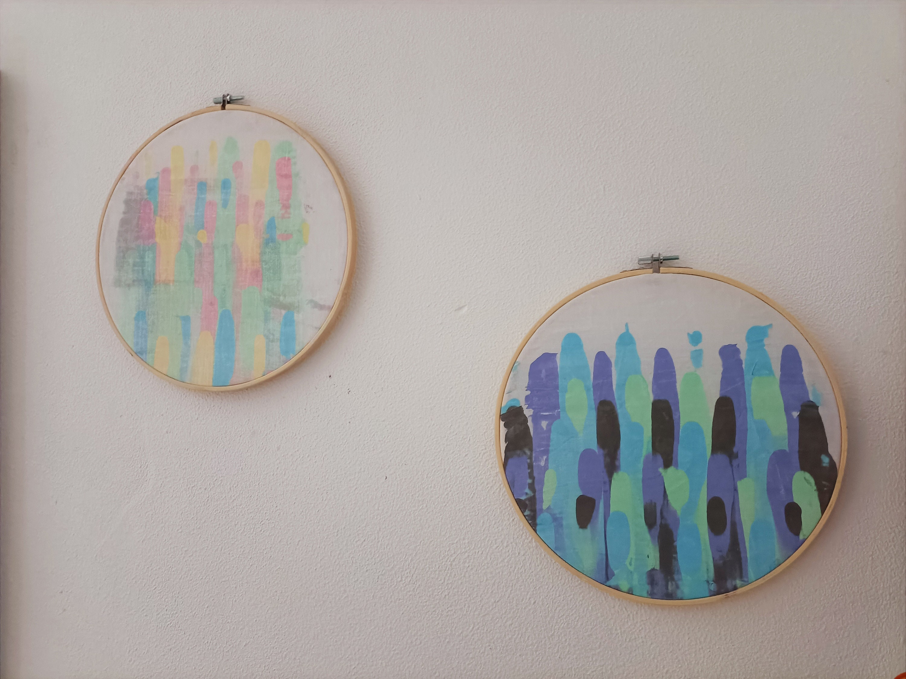 Peinture sur Tambour à Broder Mouvement Violet