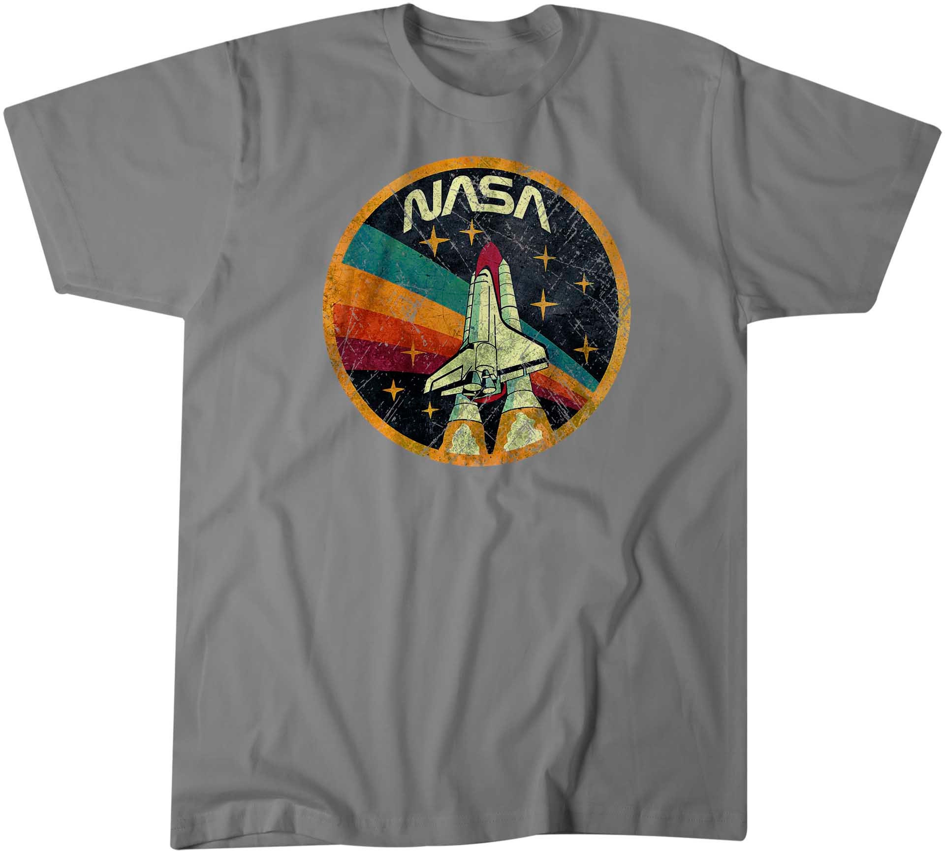 Discover NASA T Shirt Cool Gift Distressed Logo Space Agency Vintage Tee