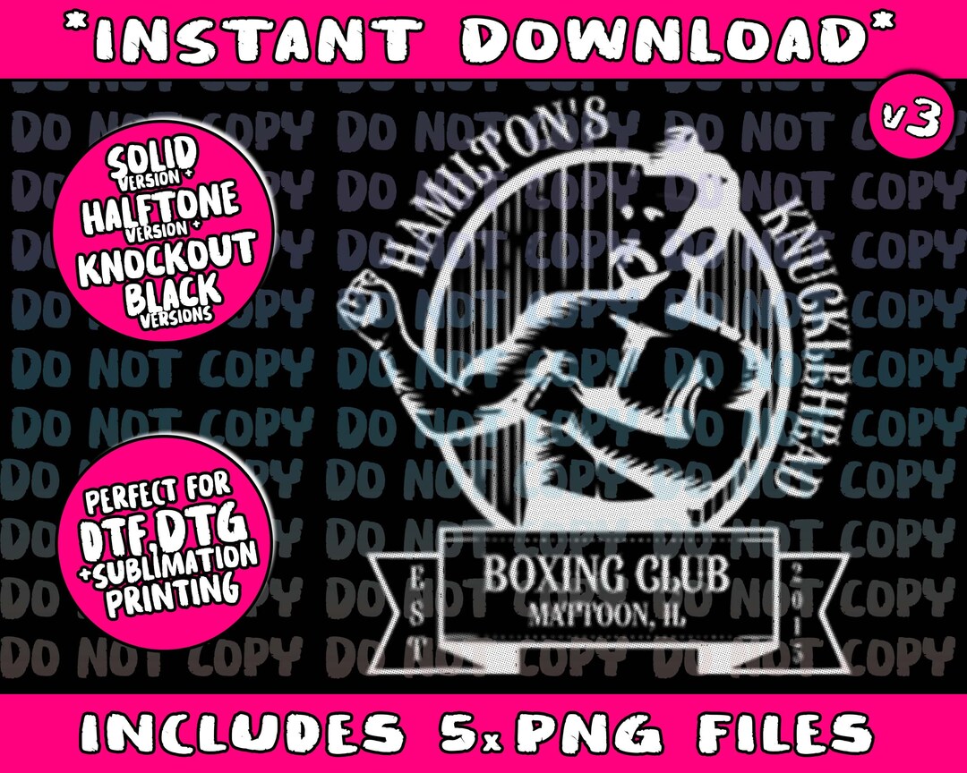 Hamilton's Knucklehead Boxing Club Png Bundle Trending Etsy