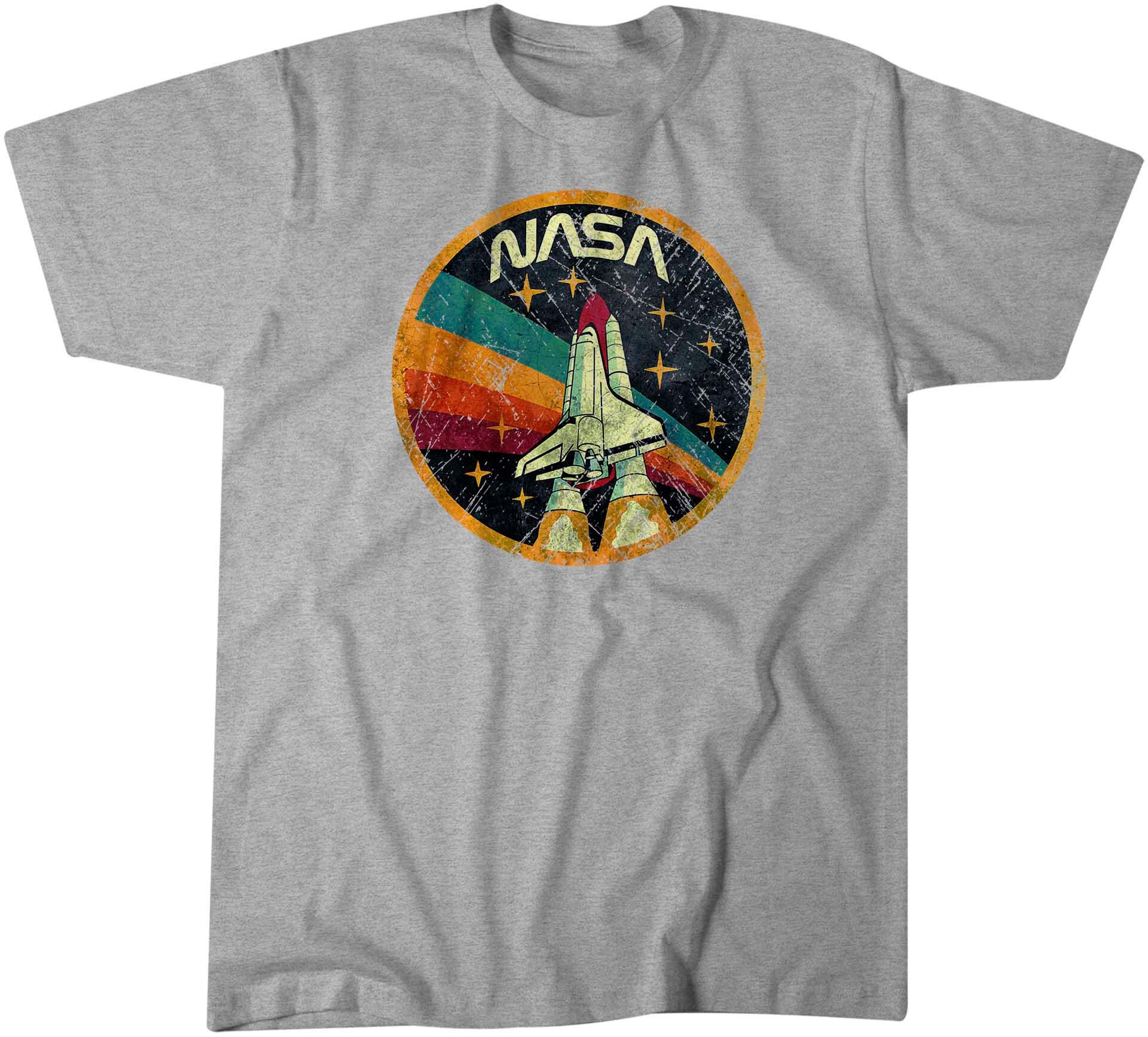 Discover NASA T Shirt Cool Gift Distressed Logo Space Agency Vintage Tee