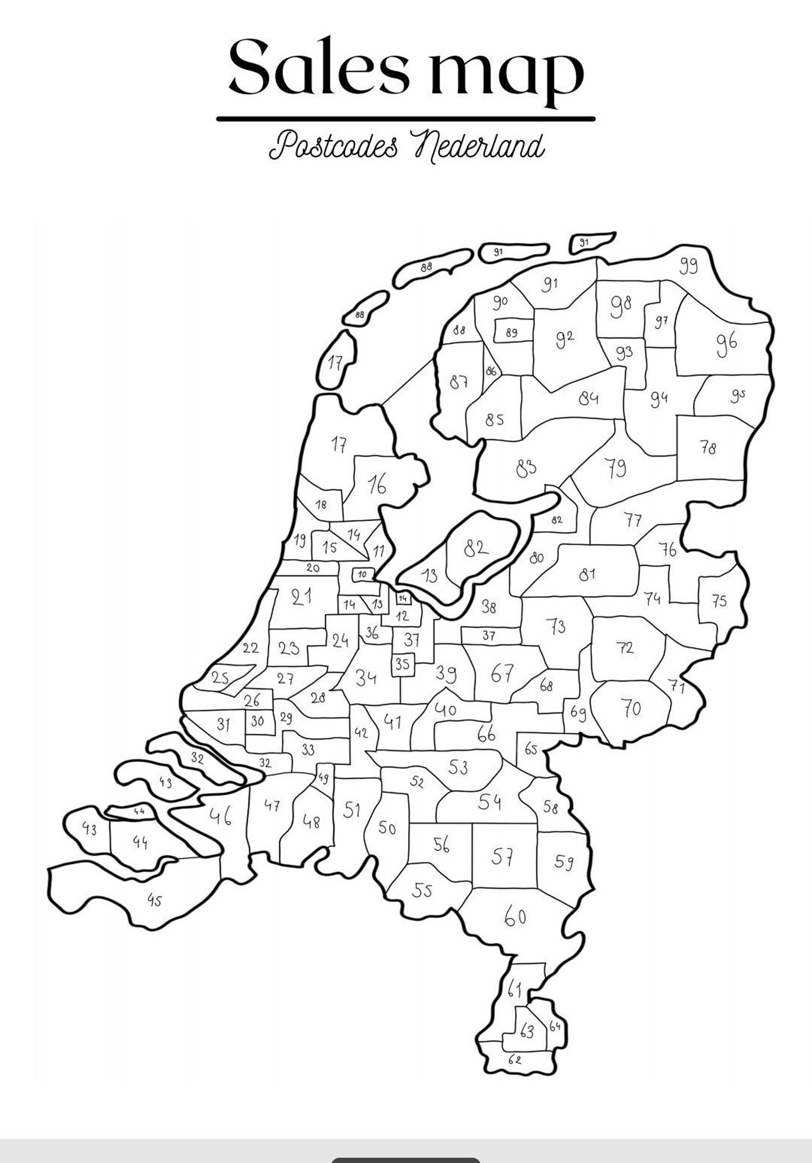 Postcode Kleurplaat Postcode Sales Map Nederland Etsy Espa a postcode-kleurplaat-postcode-sales-map-nederland-etsy-espa-a