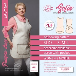 Sofware Trägerkleid Schürze Schnittmuster (PDF) - Größe S-M-L