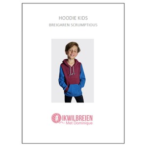 Breipatroon hoodie voor kinderen trui met capuchon en zak image 2