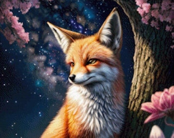 Fox cross stitch pdf pattern