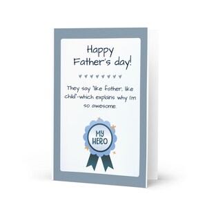 Happy Father's Day Card - Ze zeggen 'zo vader, zo kind', wat verklaart waarom ik zo geweldig ben.