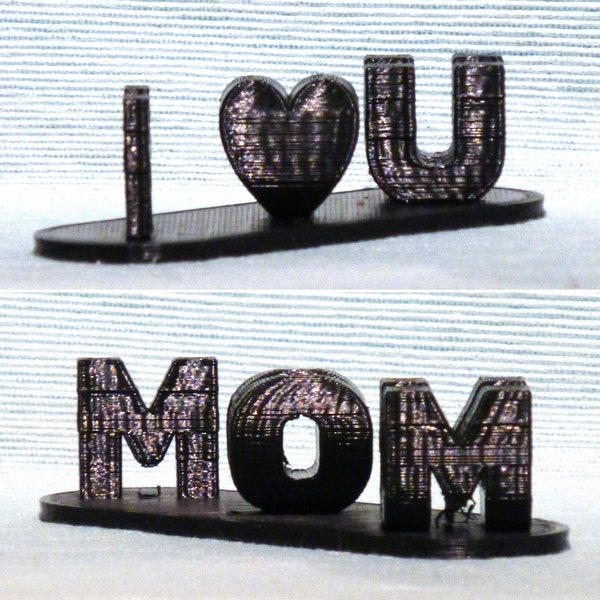 I Love U - MOM - Illusion Schild - Perspektive