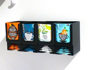 Tea Bag Dispenser - Tea Holder on Wall - Adhesive - Bag Holder