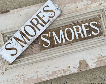 Rustic S'mores Bar Wood Sign for Cozy Gatherings, S'mores Lover's Wood Sign - Perfect for Campfires, Smores Wood Sign, S'mores Bar Sign