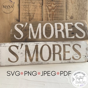 Imprimable S&#39;more signe SVG, signe de la station S&#39;more, téléchargement numérique S&#39;more, Clipart S&#39;more, signe imprimable S&#39;more