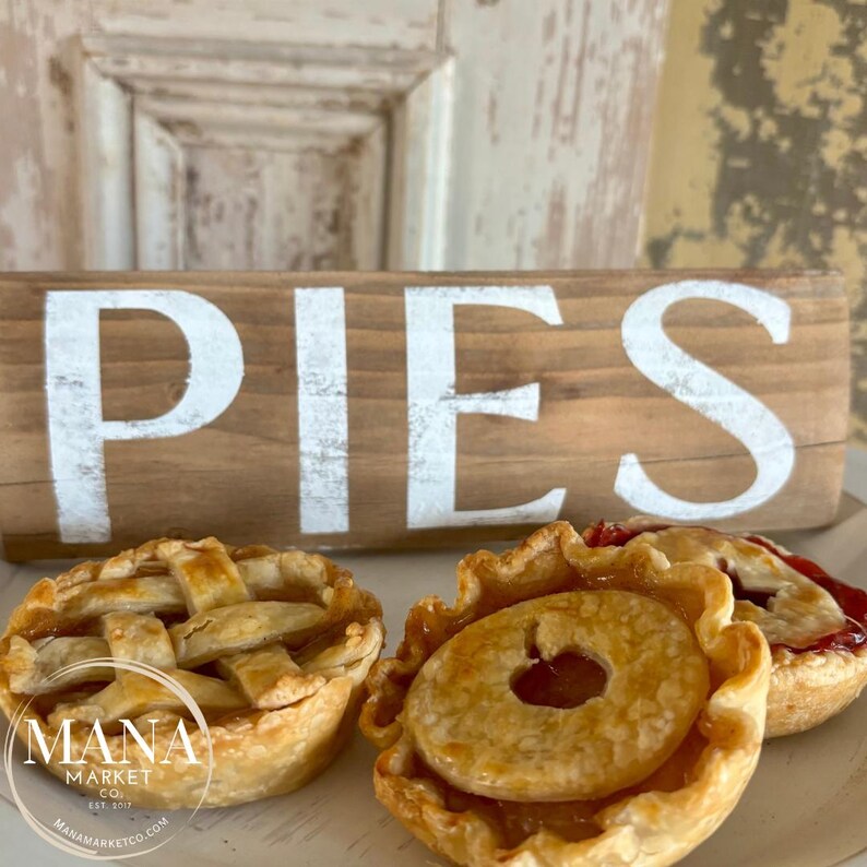 Dessert Table Decor Pies Sign Wedding Dessert Rustic Wood Sign Pie Bar ...