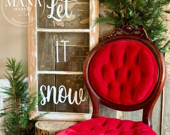 Christmas Window Decal Let it Snow Vinyl Sticker Holiday Gift Stickers Holiday Party Decorations Christmas DIY Gift  Vinyl Wall Decal
