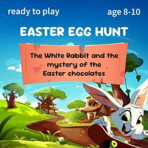 Easter egg hunt - age 8-10 | Easter Activity for Kids | Outdoor or indoor Treasure Hunt for Children | Egg Hunt Printable