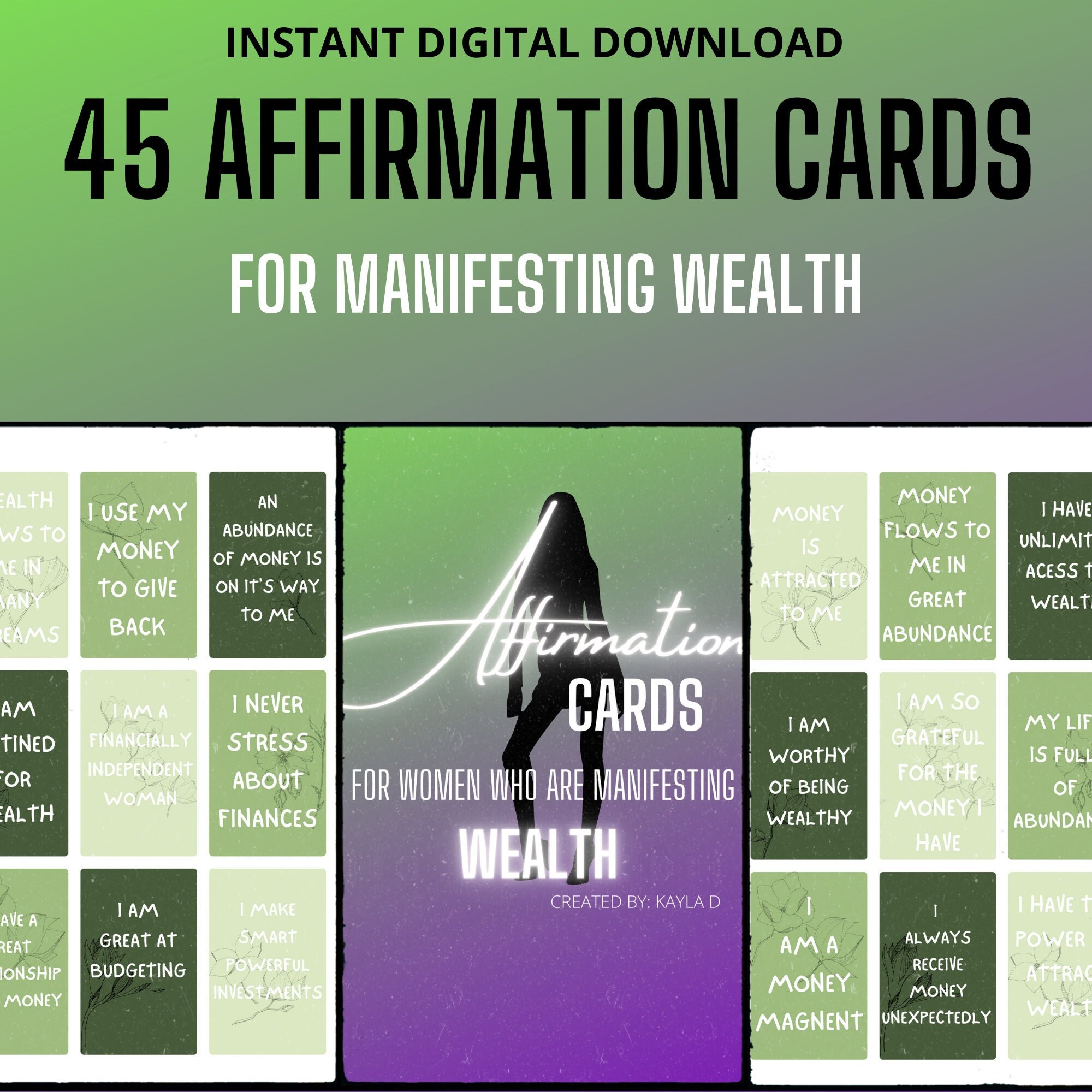 money-affirmation-card-deck-vision-board-printables-cards-etsy