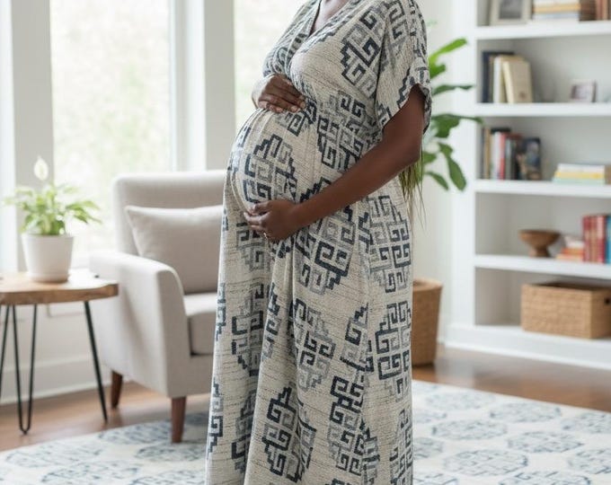 Featured listing image: Geometric oushak Hand-Knotted Wool Rug,Handmade Rug Area Rug for Bedroom,Living Room,Dining Area,Office,Trending Wool Hand Knotted blue Rug