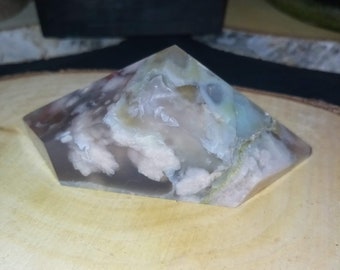 Bloc,forme libre agate fleur