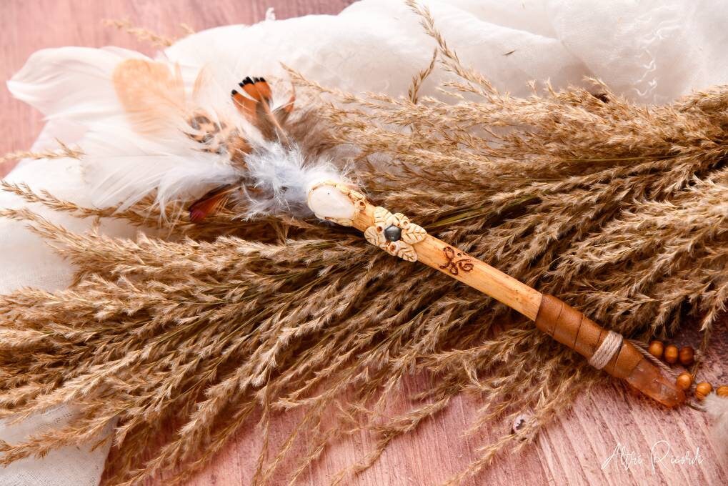 Éventail de Fumigation , Éventail Chamanique , Smudge Feather Fan