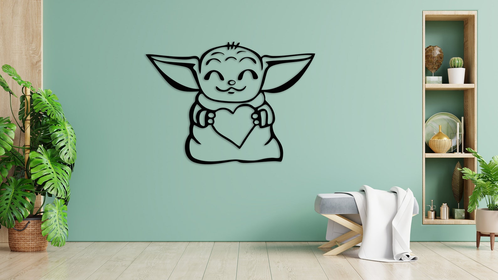 Baby Yoda Herz Plotterdatei svg dxf Datei Wandsticker Pdf Etsy Österreich