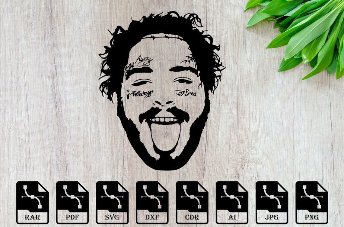 Post Malone Cut Svg Dxf File Wall Sticker Pdf Silhouette - Etsy