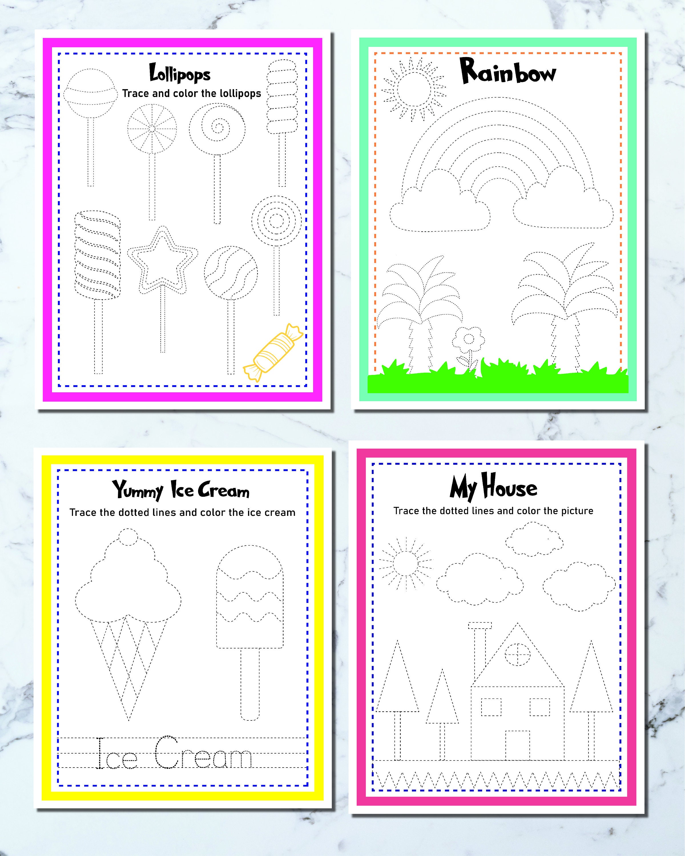 Homeschool Printables, Pencil Control Tracing Worksheets , Pre-writing ...