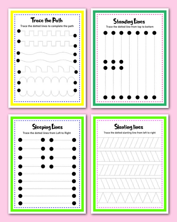 Dotted Line Tracing Worksheets