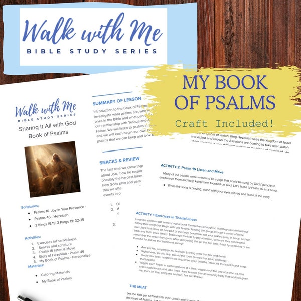 Psalms - Sharing It All With God - Childrens' Bible Study