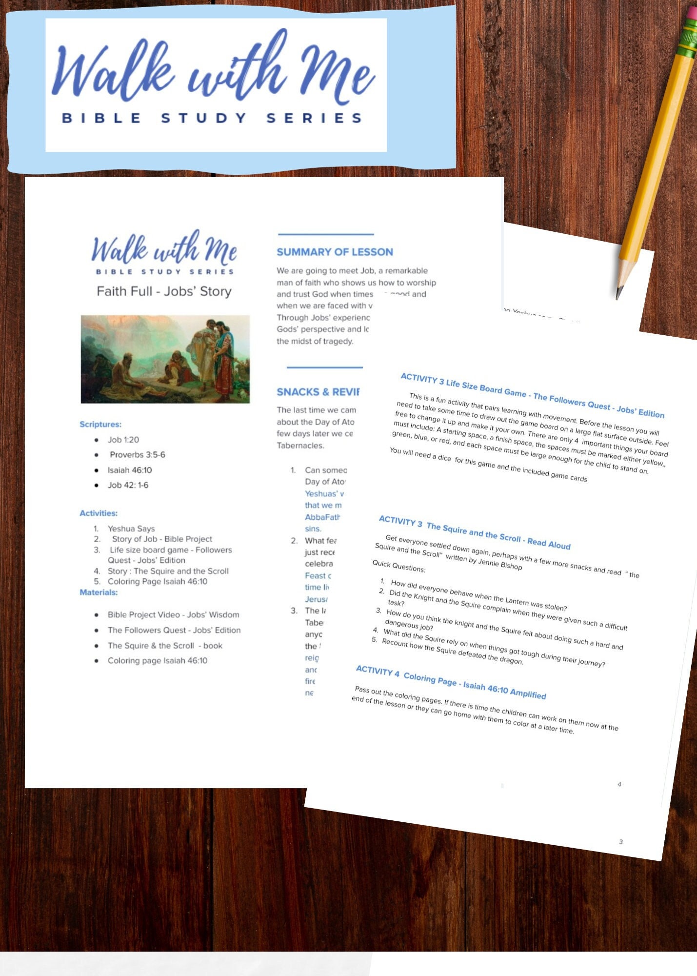 Faith Full - Jobs' Story A Childrens' Study on the Book of Job