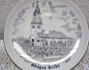 Dänischer Sammelteller B&G Kirche von Skagen Porzellan