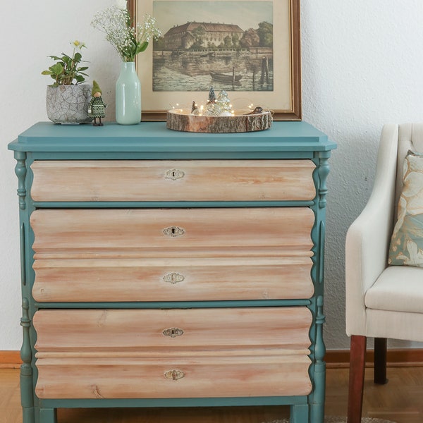 Danish chest of drawers from 1895 with deep drawers