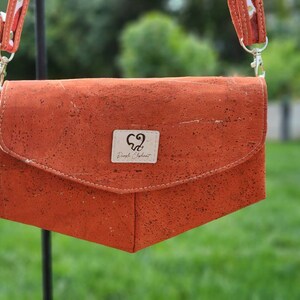 Orange cork Skye handbag