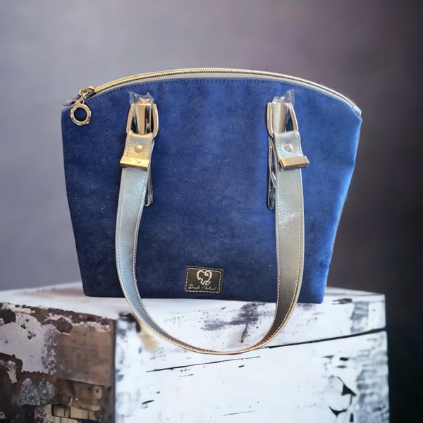 Blue velvet Lola purse