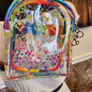 Clear sling mini backpacks